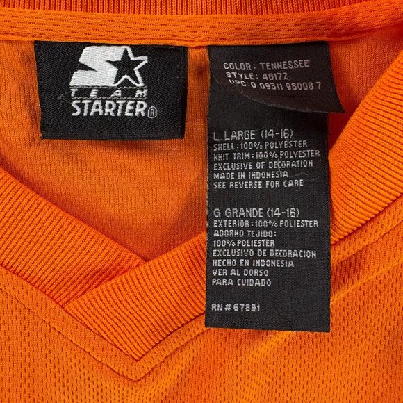 Starter Tennessee Volunteers Youth Jersey L 14‑16 Sleeveless Vintage 90's Mesh - Picture 9 of 10